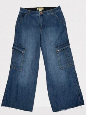 Democracy Ab Technology Wide Leg Cargo Jeans Size 12